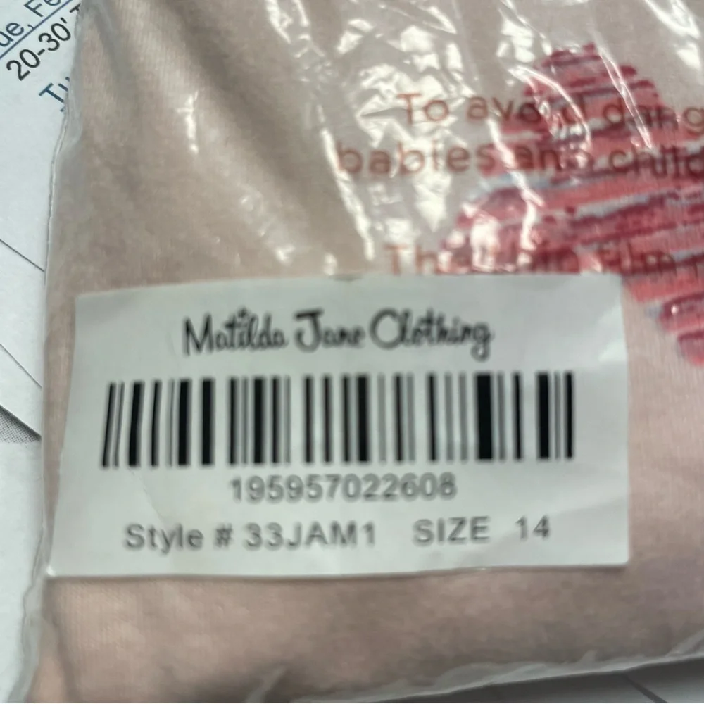 ❌SOLD 💕NWT Matilda Jane Hearts « Fairy Dust Allover » Pajamas Girl's Size 14 - Picture 9 of 9